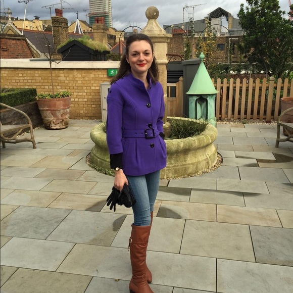 Quarter Sleeve Stylish Wool Coat - Picture 9 of 13